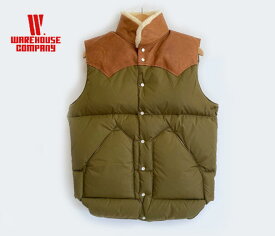 WAREHOUSE　ウエアハウス　ROCKYMOUNTAIN×WAREHOUSE　NYLON CHRISTY VEST タフタナイロン ダウン ベスト