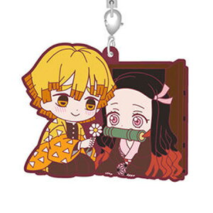 送料無料 鬼滅の刃 滅! カプセルラバーマスコット 3 我妻 善逸 & 竈門 禰豆子 単品 あがつま ぜんいつ でれでれ かまど ねずこ きょとん ガチャ きめつ アニメ キャラ グッズ 毀滅 柱 ストラ