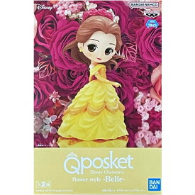 送料無料 Q posket Disney Characters flower style Belle レアカラー ベル 美女と野獣 ディズニー フィギュア アニメ プライズ バンプレスト グッズ ストラップ 誕プレ 模型 おもちゃ