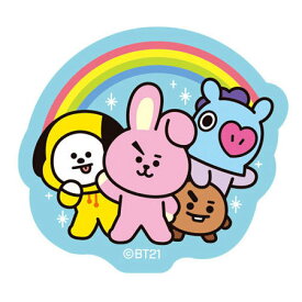 送料無料 BTS BT21 グミ ダイカットステッカー BT21-3 CHIMMY＆COOKY＆MANG＆SHOOKY (BASIC) 単品 防弾少年団 食玩 LINE FRIENDS ビーティー バンダイ グッズ シール ユニバースター