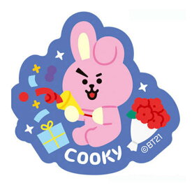 送料無料 BTS BT21 グミ ダイカットステッカー BT21-11 COOKY (Thank You) 単品 防弾少年団 食玩 LINE FRIENDS ビーティー バンダイ グッズ シール ユニバースター