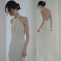楽天市場】サテンドレス ロング（カラーホワイト）（レディース 