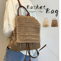 楽天市場】かご 編み リュック（レディースバッグ｜バッグ）：バッグ 