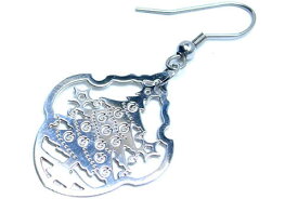 クリスマスツリーピアス/1個販売 サージカルステンレス ステンレスピアス フックピアス メンズ レディース 低アレルギー 揺れる 20G 20ゲージ キャッチなし 耳にかけるタイプのピアス シルバーカラー 銀色 金属アレルギー