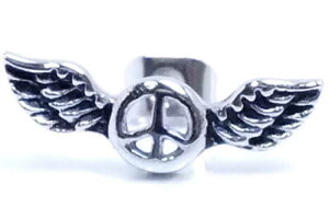 ピースウィッシュ ステンレスピアス 1個販売 片耳 20G 20ゲージ 20ga サージカルステンレス316L キャッチピアス スタッドピアス メンズ レディース 耳 軟骨 金アレ ファーストピアス セカンドピ