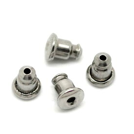 サージカルステンレスキャッチ（タワー） 1個販売 ピアス パーツ DIY用 キャッチ 落ちない 落ちにくい 低アレルギー ステンレスピアス シリコン ゴム ポスト キャッチピアス用 スタッドピアス用 サージカルステンレス316L ハンドメイド ピアスのキャッチ