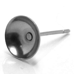 8mm丸皿台座ステンレスDIY用スタッドピアス/サージカルステンレス ステンレス ピアス パーツ キャッチピアス スタッドピアス ポスト ジュエル ストーン 天然石 ジルコニア お椀型 パール 真