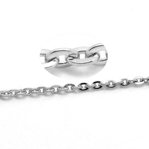 3.0mmx2.5mmフラットあずきステンレスチェーン/10cm単位 サージカルステンレス316L 手作り DIY ネックレス ブレスレット アンクレット ボディチェーン パーツ ピアス つなぐ 金属アレルギー チョ