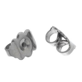 フラワーステンレスキャッチ（留具） 1個販売 サージカルステンレス ピアス パーツ 花 DIY用 低アレルギー スタッドピアス キャッチピアス バックストップ 留め具 止め具 ハンドメイド ピアスのキャッチ バタフライキャッチ ポスト 留め金 金具 別売り 単品販売