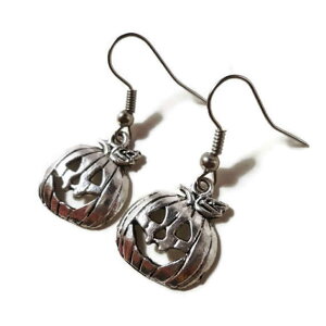 ハロウィンフックピアス(パンプキン)/1個販売 かぼちゃ 揺れる アメリカンピアス フックピアス ジャックランタンピアス メンズ レディース おもしろ キャッチピアス おもしろ 面白い オ