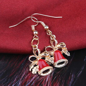 クリスマスステンレスピアス（ベル）/1個販売 鐘 鳴らす サージカルステンレス316L アメリカンピアス フックピアス ステンレスピアス フックピアス メンズ レディース 20G 20ゲージ プレゼント ギフト サンタクロース メリークリスマス おもしろ 面白い 赤色