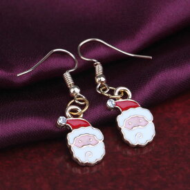 クリスマスステンレスピアス（サンタクロース）/1個販売 サージカルステンレス316L アメリカンピアス フックピアス ステンレスピアス フックピアス メンズ レディース 揺れる 20G 20ゲージ プレゼント ギフト サンタさん メリークリスマス おもしろ 面白い