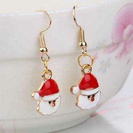 クリスマスステンレスピアス（サンタさん）/1個販売 サージカルステンレス316L アメリカンピアス フックピアス フックピアス メンズ レディース 20G 20ゲージ プレゼント ギフト サンタクロース メリークリスマス おもしろ 面白い 可愛い 顔 おしゃれ 季節限定 男性 女性