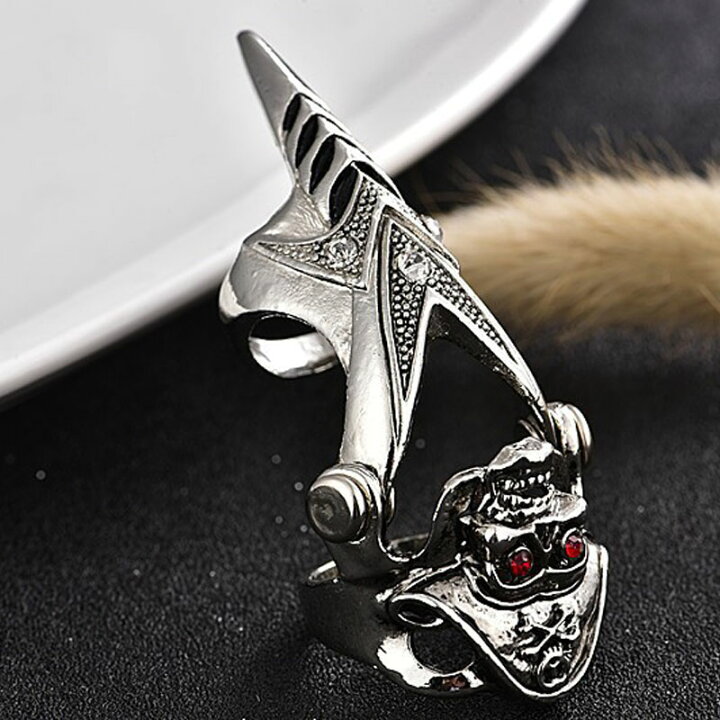 楽天市場】キャプテンスカルアーマーリング 髑髏 ドクロ ガイコツ 19号  