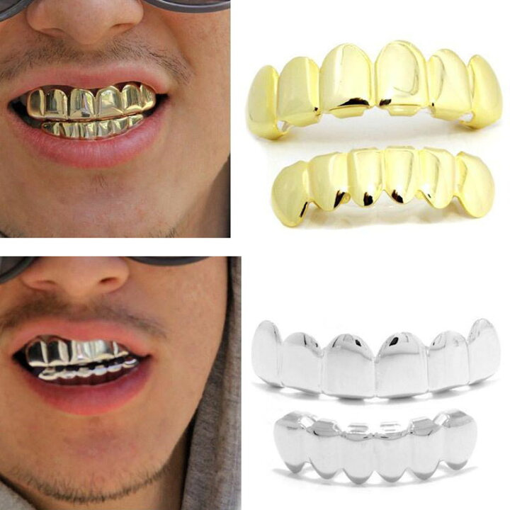 楽天市場】金歯 銀歯 シルバー ゴールド ヒップホップ 上下1セット  