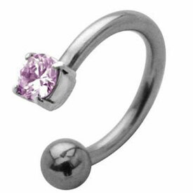 [ 14G ボディピアス ] ジュエル サーキュラー バーベル 1個販売 14ゲージ リング型 サージカルステンレス316L 臍 へそ ヘソ 口 リップフープ 鼻 眉 目 眼 ノーズリング メンズ レディース ボディーピアス プレゼント 男性 女性 ヘリックス 軟骨 クリスタル ピンク イエロー