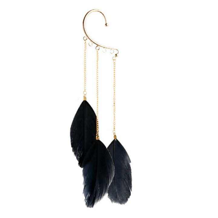 楽天市場】羽根イヤーフック イヤーカフ イヤリング フェザー 両耳用  