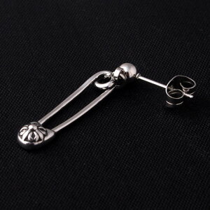 クロスセーフティピンチャームステンレスピアス 1個販売 十字架 クロス 安全ピン安ピン おもしろ 面白い 揺れる 20G 20ゲージ サージカルステンレス316L レディース メンズ 女性用 男性用 彼氏