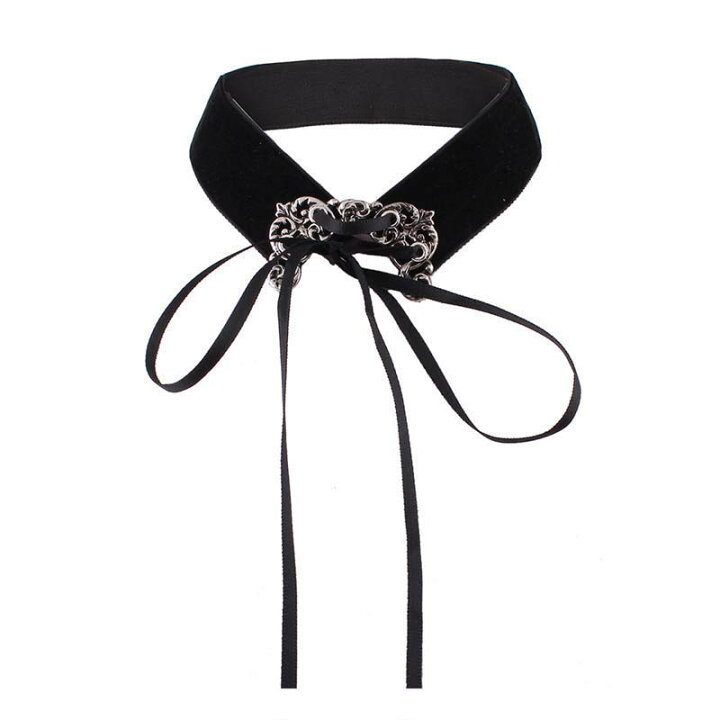 ラリエット風 ブラックメッセージチョーカー Nice 有名人 アルファベット ネックレス モデル 白い文字 イニシャル 首飾り 文字 英語 ナイス ホワイト