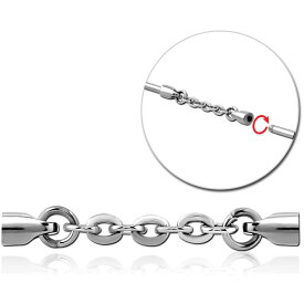 [14G用 ネジキャッチパーツ DIY]インダストリアル チェーン ジョイントパーツ 14G 14ゲージ サージカルステンレス316L つなぐ メンズ レディース ボディピアス ボディーピアス ストレートバーベル用 サーキュラーバーベル用 バナナバーベル用 留具 金具 部品 フォワードヘリ