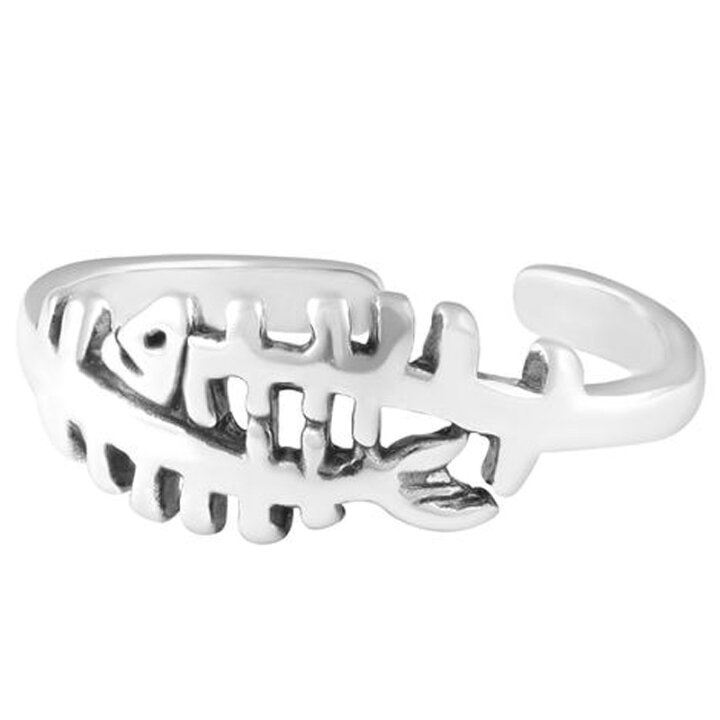 楽天市場 フィッシュボーン トゥリング シルバー925 スターリングシルバー シルバーリング 足の指輪 トーリング 足 フリーサイズ レディース メンズ ファランジリング 指が細い 関節 指先 本物 プレゼント 高級 おもしろ 面白い ペアリング ギフト 魚 サカナ 2匹 骨