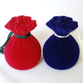巾着袋ギフトケース ブルー ネイビー 青色 赤色 ダークレド 面白い おもしろ ラッピング用品 指輪 リング ピアス イヤリング 贈り物 店舗用 業務用 個性的 ユニーク プレゼント ディスプレイ 収納 ベルベット 写真 撮影用 ショップ ギフト クリスマス 告白 ポーチ