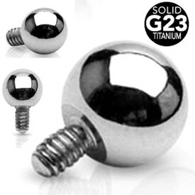 [14G用 内ネジ用 ボディピアス キャッチ] チタン 内ネジ式ボール　インターナル ネジパーツ 14ゲージチタングレード23 G23 逆ネジ バーベル用 ラブレット用 ダーマルアンカー用 サーフェイス用 組換 丸型 球体 玉 丸い ボディーピアス メンズ レディース ニッケルフリー