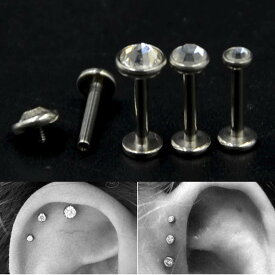 [16G 内ネジ ジルコニア] 丸台座ジュエル ラブレット インターナル 16ゲージ 逆ネジ ボディピアス ステンレス 丸い クリスタル メンズ レディース アッパーダイス コンク トラガス ヘリックス 軟骨 アンテナヘリ 口ピアス リップ 小さめ スモール 丸型 爪なし 男 女