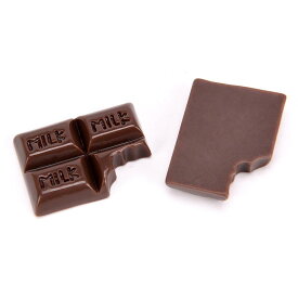 ミルクチョコレートアクリルパーツ/1個販売 スイーツ お菓子 食玩 アクセサリー パーツ プラスティック 貼り付け チャーム 食品サンプル ネイル デコレーション 爪 スマホ リメイク 部品 面白い オモシロ ミルクチョコ MILK フラットカボション 食べかけ リアル ハロウィン