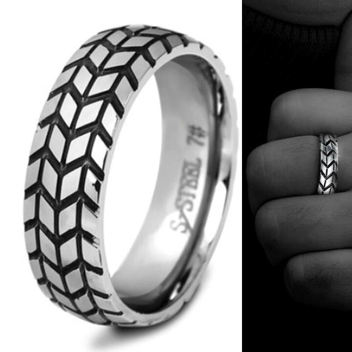 指輪 メンズ 車 タイヤ スピナー ステンレス チェーン リング おしゃれ 大人 有名人芸能人