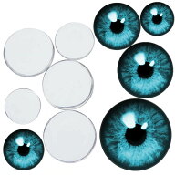 ブルーアイズカボーションガラスパーツ 12mm 16mm 18mm 20mm 25mm (カラーナンバー：U010) アクセサリー …