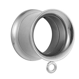 [チャーム取り付け用 2G 0G 00G 12mm ボディピアス] マルカン付きDIY用ネジダブルフレア 1個販売 ボディーピアス 2ゲージ 0ゲージ 00ゲージ 12.0mm ステンレス 6mm 8mm 10mm 12ミリ メンズ レディース ホール系Dプラグ 男性 女性 クラフト 丸環付き 丸カン ハンドメイド