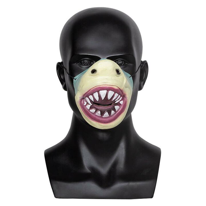 楽天市場 変顔マスク シャーク 半顔 お面 覆面 衣装 変装グッズ 仮面 仮装 コスプレ 大人用 忘年会 新年会 おもしろい ユニーク 余興 コスチューム ネタ 小物 宴会 面白い ハロウィーン 防寒具 スノボ スキー バイク フェイスマスク 怖い お化け屋敷 人気 鮫 サメ