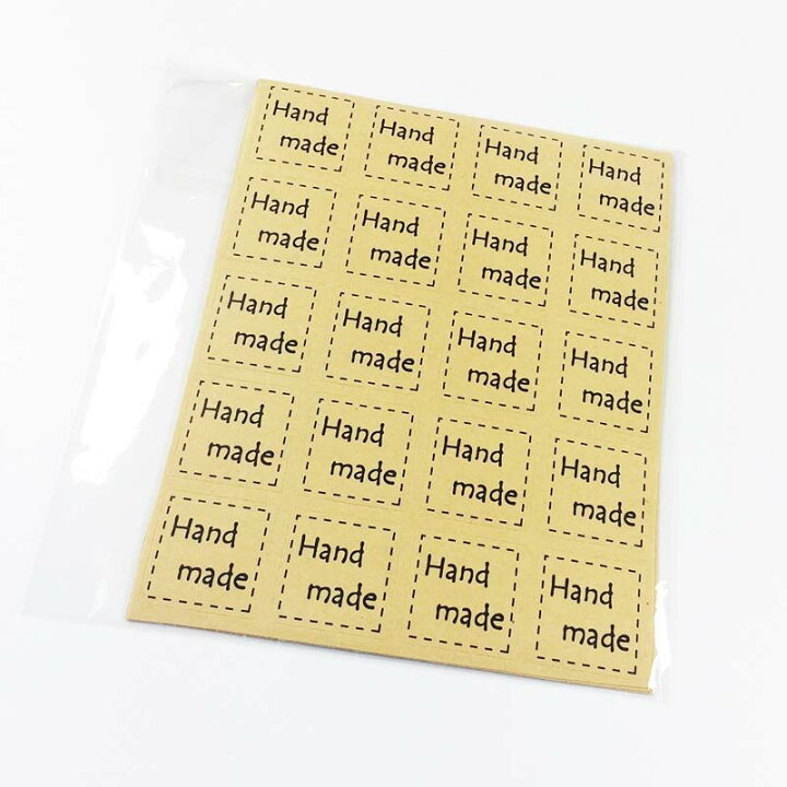 楽天市場】ハンドメイドシール 1シート（20個）販売 HAND MADE 手作り 