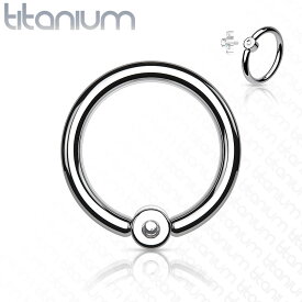 [16G 14G チタングレード23 G23 ボディピアス DIY]チタンめねじフラットラウンドベースCBR ボディーピアス 1個販売 14ゲージ16ゲージ ニッケルフリー 内ネジ 逆ネジ メンズ レディース 口 クチ 軟骨 トラガス ヘリックス ニップル 乳首 リング型 キャプティブビーズリング