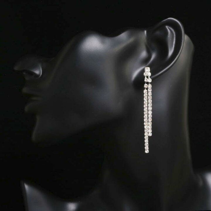 楽天市場】ダブルアーチ クリスタルウエディングジュエリーピアス 1 