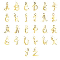 DIY用 マルカン付きゴールドイニシャル ステンレス パーツ 1個販売 アルファベット ハンドメイド用パーツ…