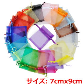 7cm x 9cm オーガンジーアクセサリーギフト用巾着 1個販売 ギフト ラッピング用品 ポーチ プレゼント 業務用 店舗用 保管袋 ピアス 指輪 ジュエリー 手作り バッグ ギフトケース 布袋 雑貨 メッシュ 網 ネット 包装 無地 小さい 結婚式 飴 キャンディー 小物 クリスマス