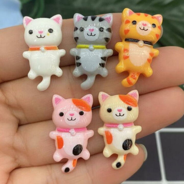 楽天市場】猫ちゃんアクリルパーツ/3個アソート販売 キャット ねこ 