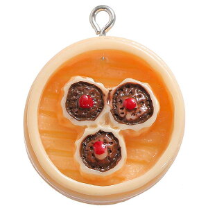 マルカン付き 飲茶アクリルパーツ(シュウマイ) 1個販売 丸環付き チャーム用 アイピン 3D しゅうまい 焼売 ヤムチャ 中国料理 中華料理 ミニチュア フィギア フード 食品サンプル 食玩 おもし