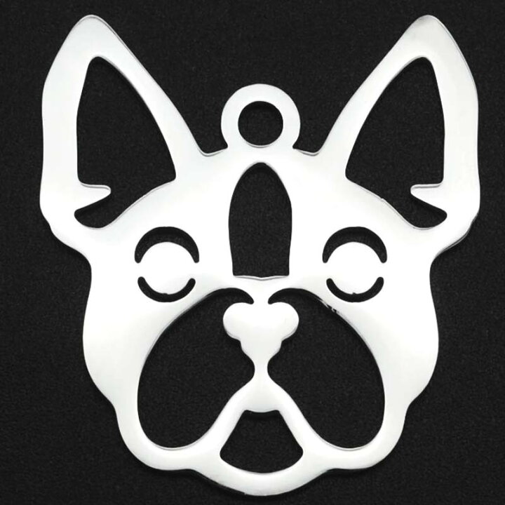 楽天市場 フレンチブルドッグステンレスパーツ 1個販売 可愛い 犬 いぬ イヌ ドッグ アニマル 動物 ペットショップ ネームタグ チャームパーツ メンズ レディース 部品 金具 Diy ペンダントトップ アクセサリーチャーム ピアス クラフト 手作り ネックレス ハンドメイド