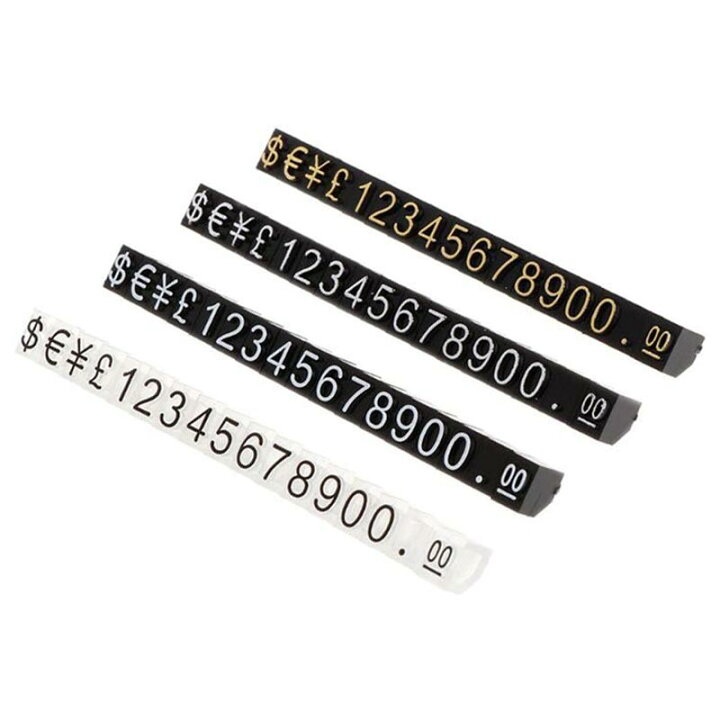 楽天市場 値札 プライスタグ 数字 アクリル プラスティック ジュエリーショップ アクセサリー店 ショーケース 値段 黒色 ブラック シルバー 銀色 金色 ゴールド クリア 透明 価格 ディスプレイ 円 ドル ユーロ ポンド 通貨 1 2 3 4 5 6
