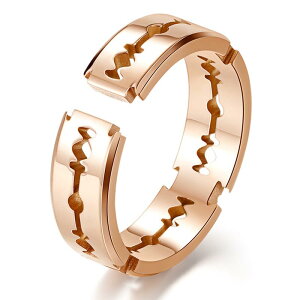 カミソリステンレスリング/ピンクゴールド(RTK004)サイズ/13号/14号/15号/16号/17号/18号/19号/20号/21号/22号/23号/24号/25号/26号/27号/28号/29号/30号/31号/32号 指輪 サージカルステンレス316L メンズ レ