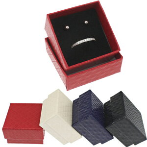 スモールラッピングボックス（53mmx53mmx31mm） 1個販売 ホワイト 白色 赤色 レッド 黒色 ブラック 青色 ブルー 箱 指輪 リング ピアス イヤリング 小さい 小物 収納 アクセサリー ケース ギフト