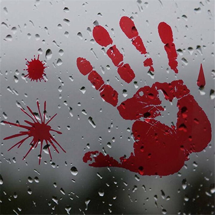 楽天市場 3dウォールステッカー 血まみれ ハンド フット ハロウィン 手 足 血しぶき お化け 幽霊 ゴースト 不気味 怖い 肝試し お化け屋敷 イタズラ 悪戯 シール デコシール 壁紙 ドッキリ 窓ガラス トイレ 階段 お店 ショップ 教室 待合室 文化祭 人気 リビング イベント