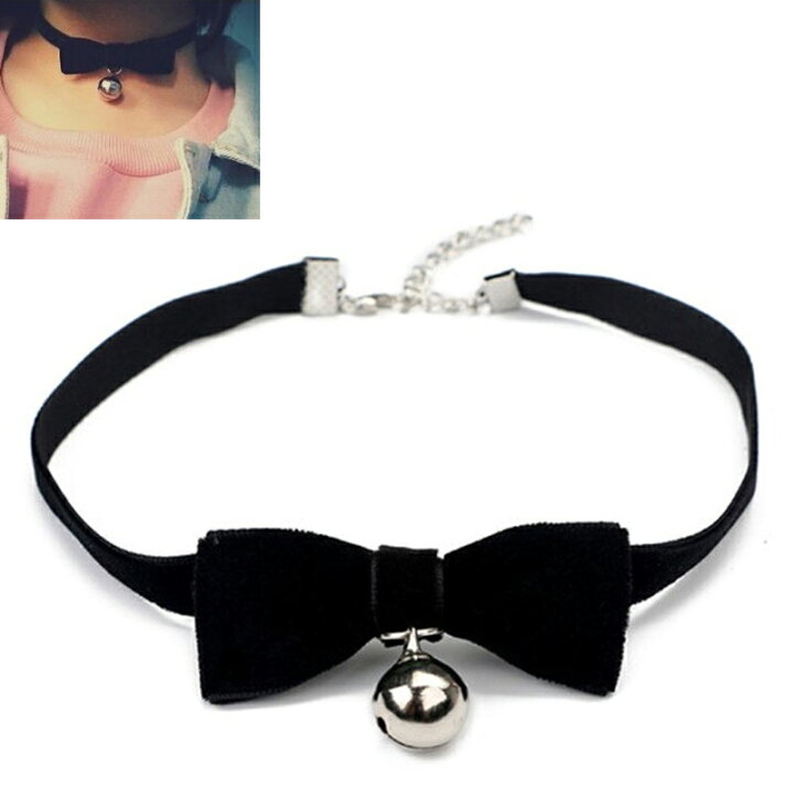 楽天市場 ラリエット風 フェイクスエード ベル リボンチョーカー 首飾り ネックレス 有名人 芸能人 レディース 女の人 ベルベット 首輪 リード リボン 紐 結婚式 パーティー ブラック 黒色 フェルト 銀色 鈴 銀鈴 鐘 音 スズ シルバー 人気 おしゃれ 女子 猫 ネコ メンズ