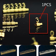 ゴールド シルバー アンティーク 値札 プライスタグ 1個 数字 アクリル ジュエリーショップ アクセサリー…