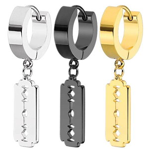 �J�~�\���`���[���t�[�v�s�A�X 1�̔� �Ў� �T�[�W�J���X�e�����X316L �u���b�N ���F �V���o�[ ��F �S�[���h ���F �䓁 ���݂��� �������� ���b�N �p���N �X�e�����X�s�A�X �����O�s�A�X ��