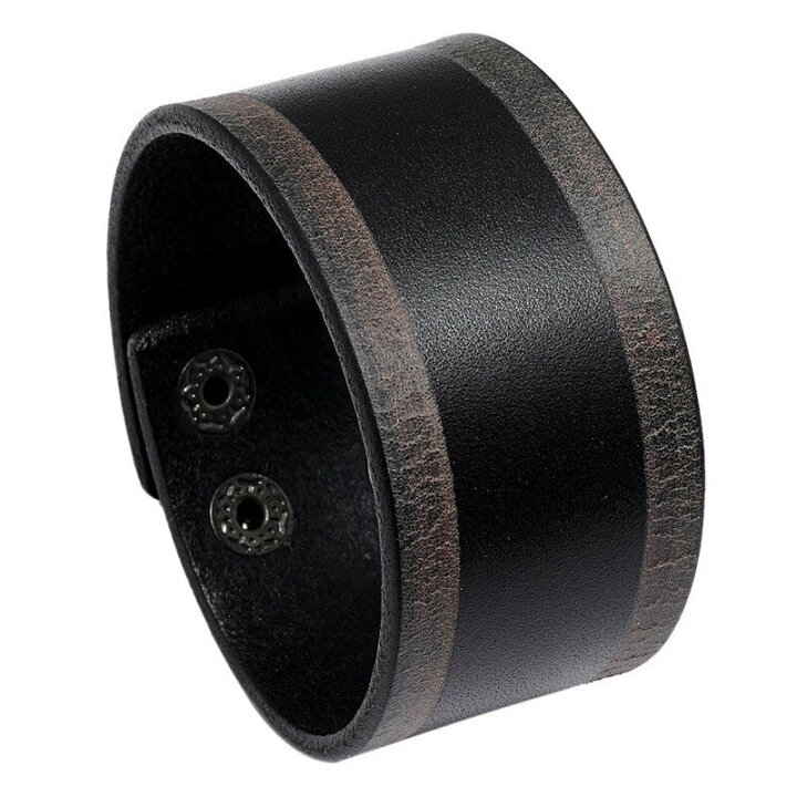 楽天市場】ビターブラック ストライプレザーブレスレット 1個販売 