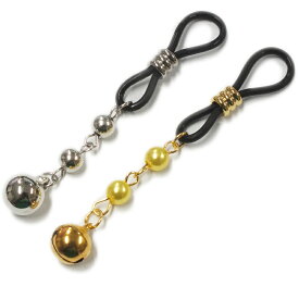 鈴チャームニップルクリップ 1個販売 金色 ゴールド 銀色 シルバー スズ すず 音色 プレゼント メンズ レディース 乳首 はさむ ノンホール 開けない 絞める ボディピアス フェイク ボディーピアス 女性 彼女 ニップルハガー ニップルネックレス ノンホールピアス ダンス